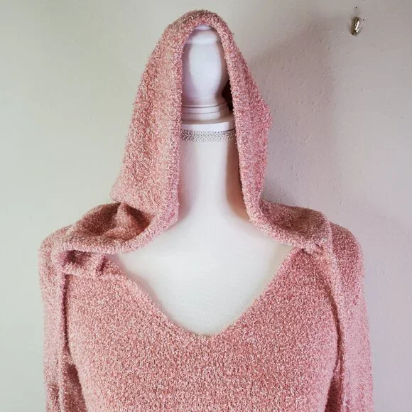 Crave Fame Juniors Blush Hooded Sweater XS - Picture 5 of 10